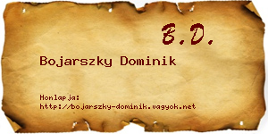 Bojarszky Dominik névjegykártya